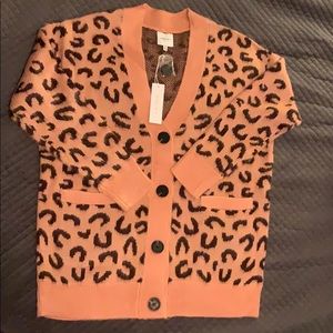Oversized Cheetah cardigan
